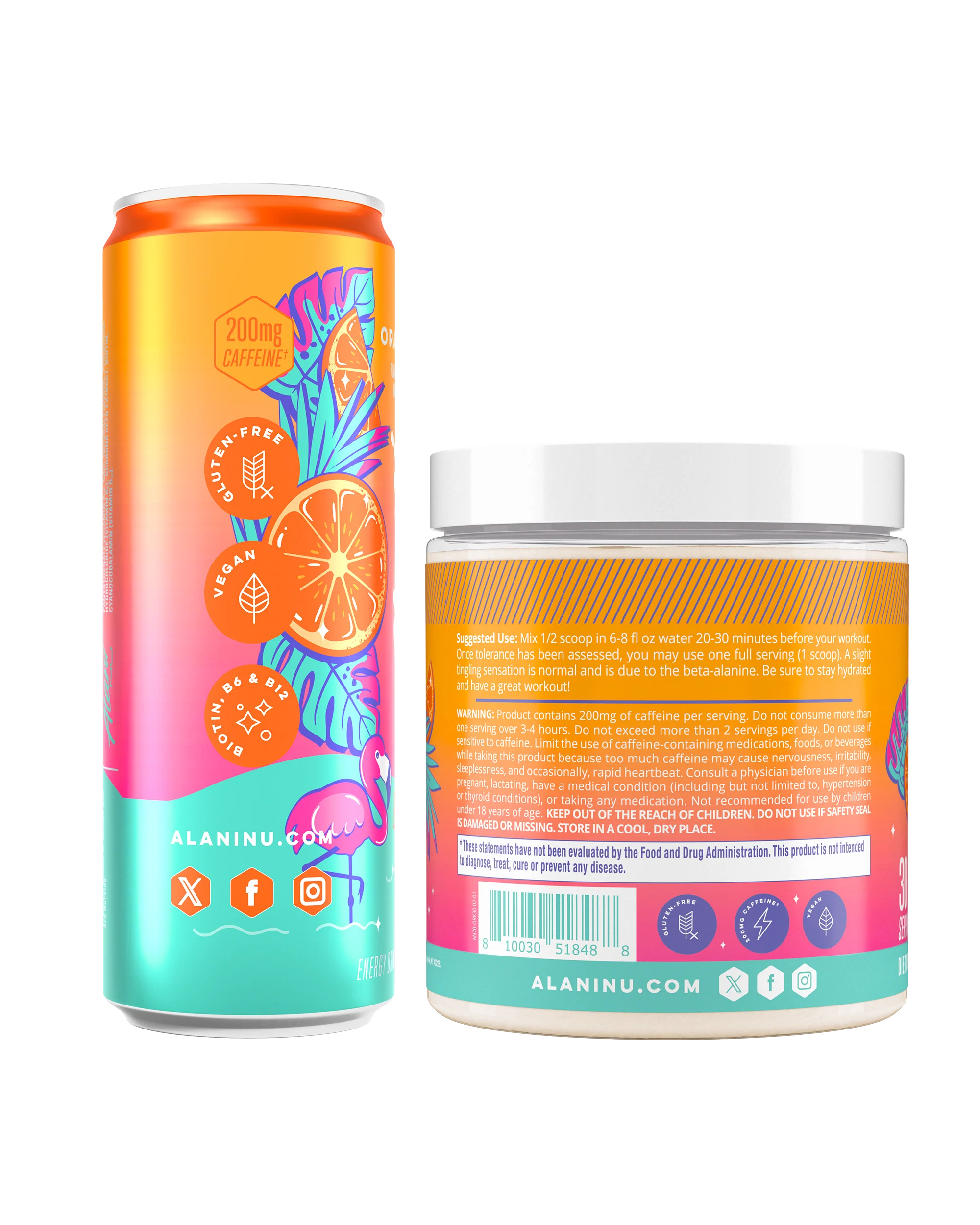 Featured Alani Nu Energy Drink & Pre-Workout - Orange Kiss - Image 6