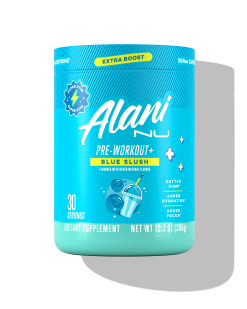 Featured Alani Nu pre-workout+ - blue slush