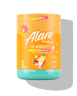 Featured Alani Nu pre-workout+ - paradise swirl