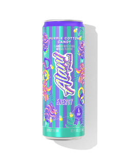 Featured Alani Nu energy drink - purple cotton candy